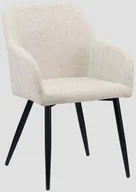 Krzesła - Krzesło tapicerowane SELLA beżowe HOMLA - miniaturka - grafika 1