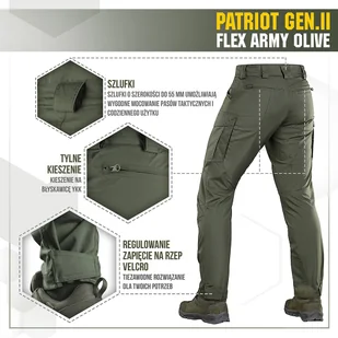 M-Tac - Spodnie Patriot Gen II Flex Black - Army Olive - 20056862 - Odzież taktyczna i umundurowanie M-Tac - Spodnie Patriot Gen II Flex Black - Army Olive - 20056862 - Odzież taktyczna i umundurowanie - miniaturka - grafika 9