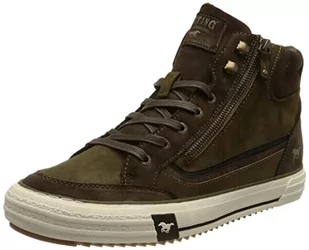 MUSTANG Męskie sneakersy 4172-501, zielony - Wojskowy - 43 EU - Sneakersy damskie - miniaturka - grafika 1