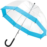 Parasole - Parasol, 90 cm przezroczysty, niebieska lamówka - miniaturka - grafika 1