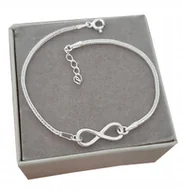 Bransoletki - Bransoletka nieskończoność celebrytka srebro 925 - miniaturka - grafika 1