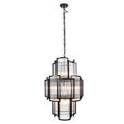Lampy sufitowe - Maxlight Szklana LAMPA wisząca CITATEL P0446 glamour zwis nad stół brąz P0446 - miniaturka - grafika 1