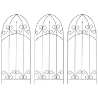 Kratki i pergole - vidaXL Drabinki na rośliny pnące, 3 szt., czarne, 40x100 cm, żelazo - miniaturka - grafika 1