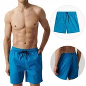 Kąpielówki męskie - Szorty Kąpielowe Męskie KMB-226 Niebieskie Szybkoschnące Siatka Wygodne *L - miniaturka - grafika 1