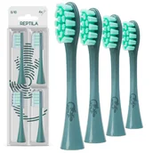 Końcówki do szczoteczek elektrycznych - 4 Końcówki do szczoteczki sonicznej Oclean SE / X / PRO / X10 / One / Air / Z / Z1 / F1 / FLOW / Endurance ZIELONE - Reptila - miniaturka - grafika 1