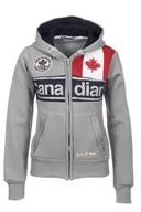 Bluzy damskie - Bluza damska Canadian Peak Flashy dresowa sportowa szara z kapturem-M - miniaturka - grafika 1