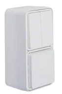 Inne akcesoria elektryczne - Berker W.1 Łącznik seryjny z gniazdem SCHUKO pionowy, kompletny, IP55, biały - miniaturka - grafika 1