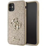 Etui i futerały do telefonów - Guess GUHCN61HG4SGD iPhone 11 / Xr 6.1" złoty/gold hardcase Glitter Script Big 4G - miniaturka - grafika 1