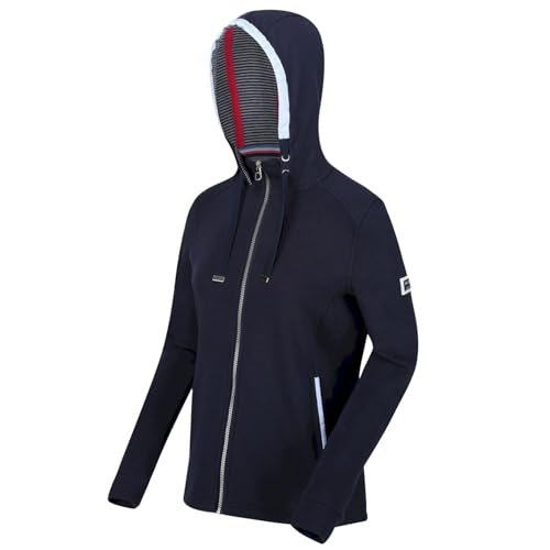 Regatta Damska bluza z kapturem Ramana Coolweave bawełniany polar, granatowy, 18