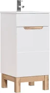 Szafki łazienkowe - Elior Szafka pod umywalkę Marsylia 3X 40 cm- Biały połysk - miniaturka - grafika 1
