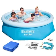 Baseny ogrodowe - Basen rozporowy stelażowy, zestaw 2w1, Bestway, 244x66 cm - miniaturka - grafika 1