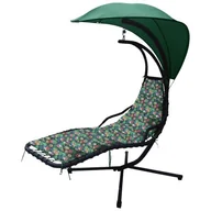 Leżaki ogrodowe - SASKA GARDEN Leżak SASKA GARDEN 1018621 Czarno-zielony - miniaturka - grafika 1
