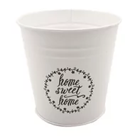 Donice - TAJEMNICZY OGRÓD Osłonka metalowa 17 cm biała SWEET HOME - miniaturka - grafika 1