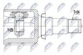 Układ napędowy - akcesoria - Zestaw przegubu, wał napędowy NTY NPW-TY-158 - miniaturka - grafika 1