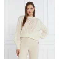Swetry damskie - TWINSET Wełniany sweter | Regular Fit - miniaturka - grafika 1