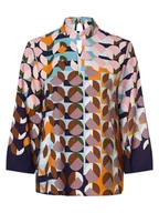 Koszule damskie - Marc Cain Collections - Bluzka damska, niebieski|różowy|wielokolorowy - miniaturka - grafika 1