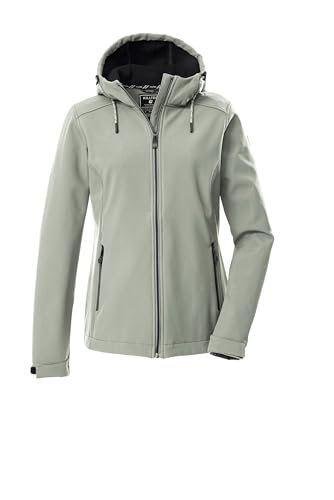 killtec Damska kurtka softshell z kapturem KOW 8 WMN SFTSHLL JCKT, jasna szałwia, 40, 43300-000