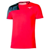Koszulki sportowe męskie - Koszulka męska Mizuno Daybreakers Shadow SS Tee M Vibrant Red L - miniaturka - grafika 1