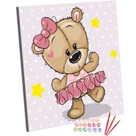 Malowanie po numerach - Zestaw do Malowania po Numerach Dla Dzieci 20x20 cm, Misia Monisia - miniaturka - grafika 1