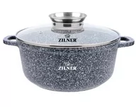 Garnki - GARNEK MARMUROWY 1.7L / 18cm ZILNER GREY ZL-6999 - miniaturka - grafika 1