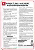 Instrukcje stanowiskowe BHP - DB025 INSTRUKCJA PRZECIWPOŻAROWA W MAGAZYNACH ZAGROŻONYCH WYBUCHEM, PN - PŁYTA PCV 1MM; (245X350MM) - miniaturka - grafika 1