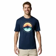 Koszulki męskie - T-shirt męski Columbia Path Lake Graphic Tee II collegiate navy/circular linescape - L - miniaturka - grafika 1