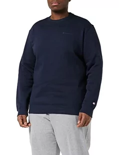 Champion Męska bluza z kapturem American Classics Small Script Logo Crewneck, Odcień niebieski w odcieniu, L - Bluzy męskie - miniaturka - grafika 1