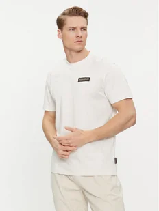 Napapijri T-Shirt Iaato NP0A4HFZ Écru Regular Fit - Koszulki męskie - miniaturka - grafika 1