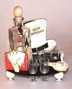 Pigmejka Karafka na alkohol - zestaw Gentelmana PIGMEJKA, 500 ml + 6 szt. kieliszków - Miseczki i talerzyki dla dzieci - miniaturka - grafika 1