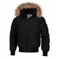 Moda i Uroda OUTLET - Kurtka zimowa z kapturem PITBULL Burnt '24 Czarna L - miniaturka - grafika 1