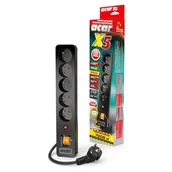 Listwy zasilające - HSK Listwa zasilająca Acar X5 3,0m czarna ALP-ACARX5-----003 - miniaturka - grafika 1