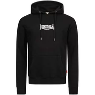 Bluzy męskie - Lonsdale Męska bluza z kapturem Beetham czarny czarny xxl 117026 - miniaturka - grafika 1