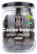 Zdrowa żywność - BrainMax Pure Cacao Beans in Dark Chocolate, BIO ziarna kakaowe w ciemnej czekoladzie, 285 g - miniaturka - grafika 1