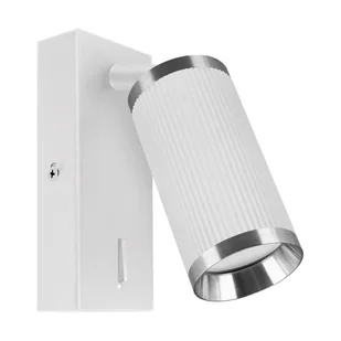Pojedynczy kinkiet ścienny Frida 04206 Ideus tuba reflektor biały chrom - Lampy ścienne - miniaturka - grafika 1