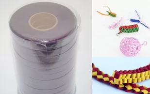 Mona Wstążki filcowe 1cm x 6m kolor ciemny fiolet 13 sztuk - Dekoratorstwo - miniaturka - grafika 1