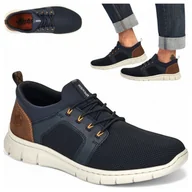 Półbuty męskie - Buty Męskie Półbuty Lekkie Wiosenne RIEKER Wygodne Sportowe Oddychające Buty Męskie Półbuty Lekkie 41 Wiosenne RIEKER Wygodne Sportowe Oddychające - miniaturka - grafika 1