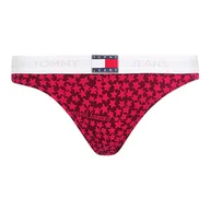 Majtki damskie - TOMMY HILFIGER STRINGI DAMSKIE MAJTKI 1P THONG RÓŻOWE r.M - miniaturka - grafika 1