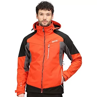 Regatta Kurtka męska Hewitts VII, Cajun pomarańczowy/czarny/nosorożec, S - Kurtki męskie - miniaturka - grafika 1