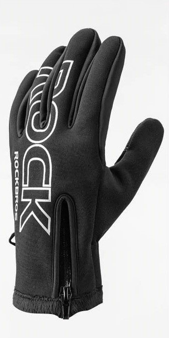 Rockbros zimowe rękawiczki rowerowe softshell