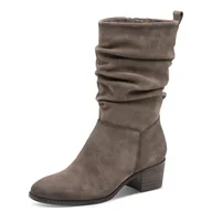 Botki damskie - Tamaris Damskie sztyblety Boot Heel 1-25379-45, szarobrązowe (taupe), 41 EU, szarobrązowy, 41 EU - miniaturka - grafika 1