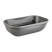 Szafy i witryny chłodnicze - APS 85128 GN 1/4 miska EMMA, 26,5 x 16,2 cm, wysokość 7,5 cm, melamina, szara, 1,5 litra - miniaturka - grafika 1