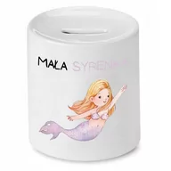 Skarbonki - SKARBONKA DLA DZIECI MAŁA SYRENKA PREZENT z Nadrukiem ze Zdjęciem - miniaturka - grafika 1