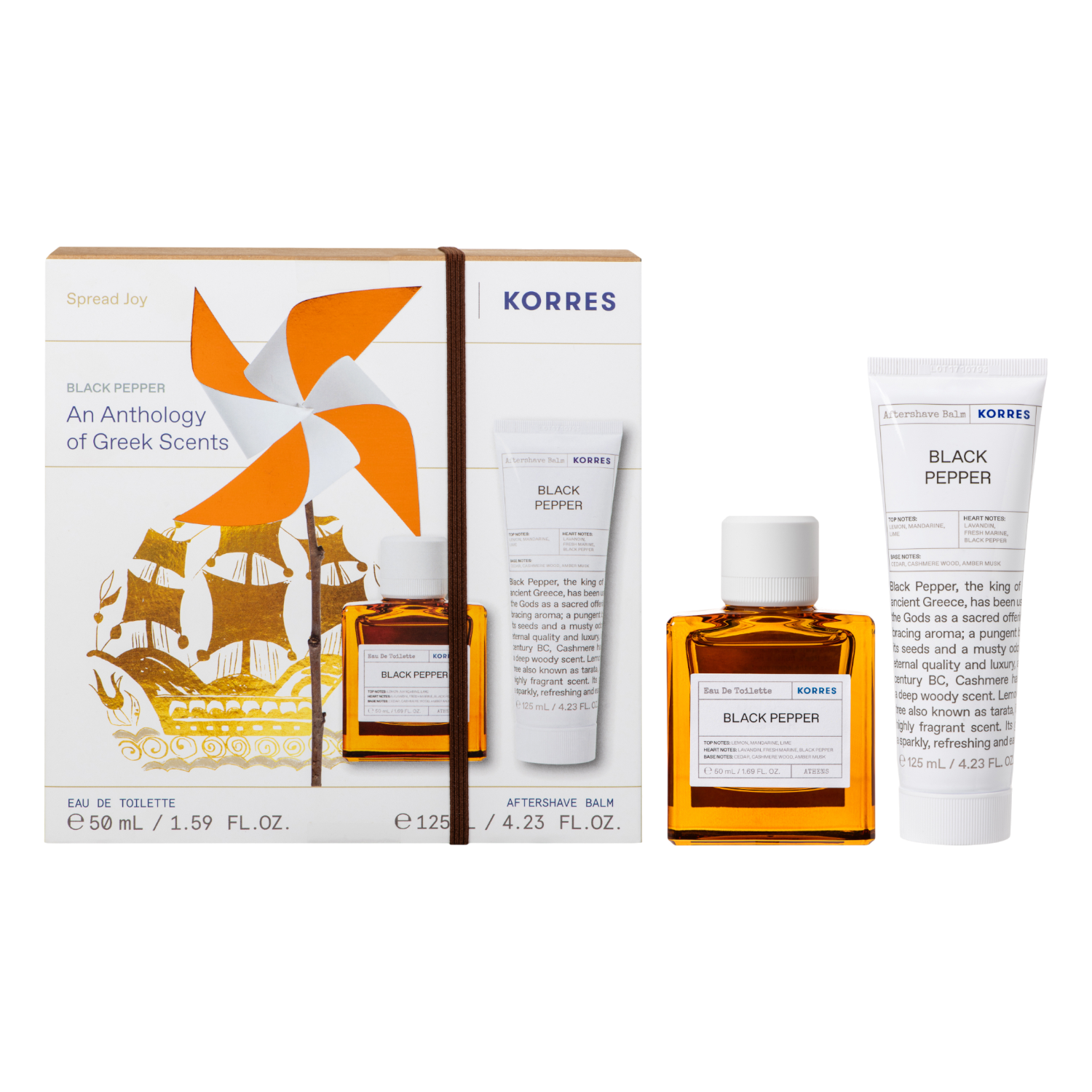 Korres Black Pepper EDT/S 50ml + Balsam po goleniu 125ml