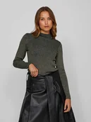 Swetry damskie - Vila Sweter w kolorze czarno-zielonym - miniaturka - grafika 1