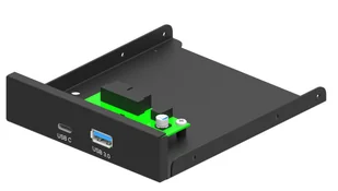 Gembird FDI3-U3C-01 czytnik kart USB Wewnętrzny Czarny - Czytniki kart pamięci - miniaturka - grafika 1