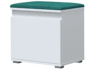 Szafki na buty - Minimalistyczna szafka na buty z siedziskiem biały + zielony G2-D00 - miniaturka - grafika 1