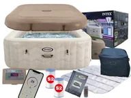 Baseny ogrodowe - INTEX 28472 SPA 6 osób 196x196x71cm Wi-Fi Hydromasaż Generator chloru - miniaturka - grafika 1