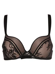 Passionata - Damski biustonosz push-up, czarny - Biustonosze - miniaturka - grafika 1