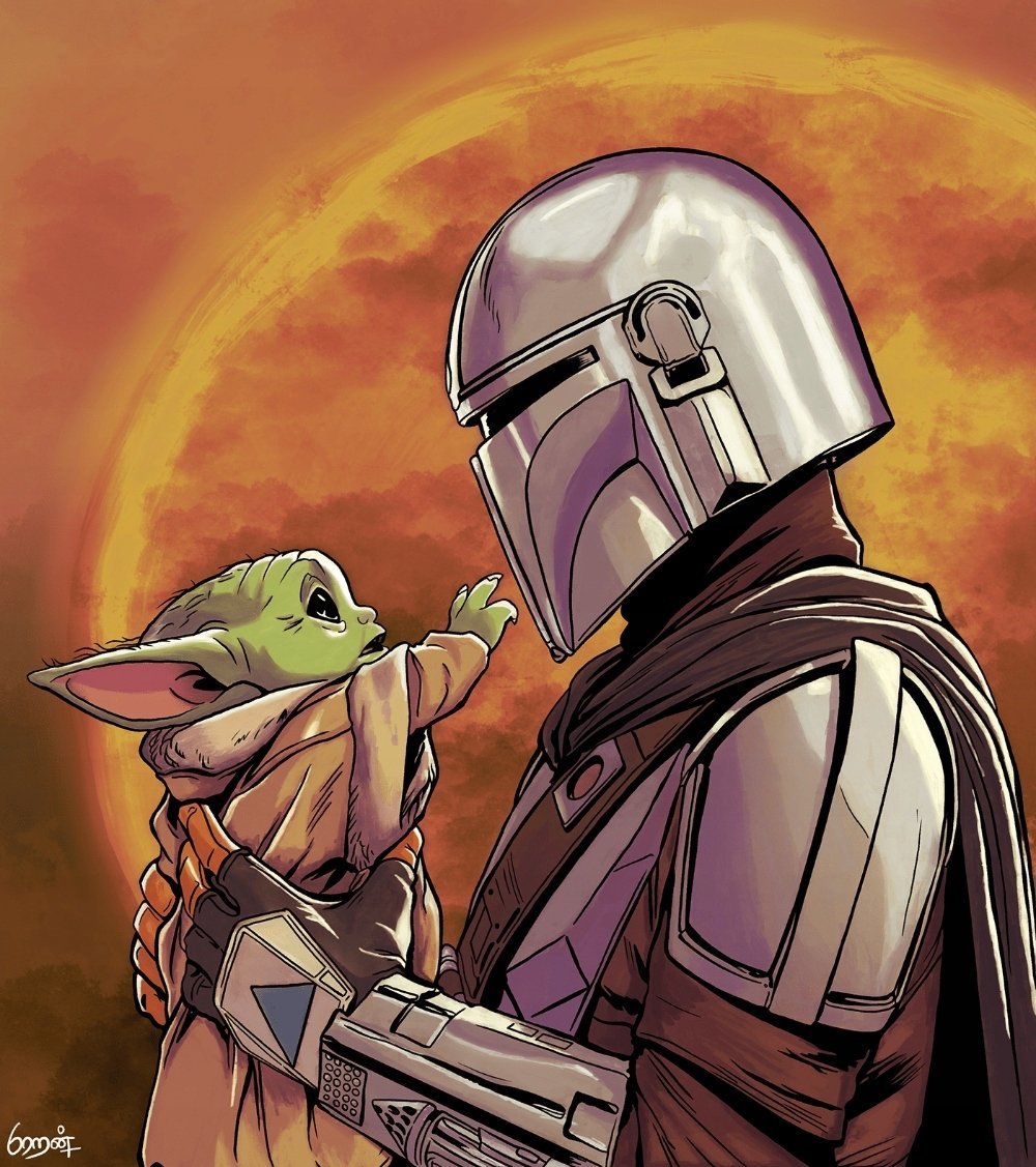 PODKŁADKA POD MYSZ Z Nadrukiem 22x18 cm STAR WARS Baby Yoda Tekst Prezent