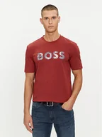 Koszulki męskie - Boss T-Shirt Thompson 15 50513382 Czerwony Regular Fit - miniaturka - grafika 1